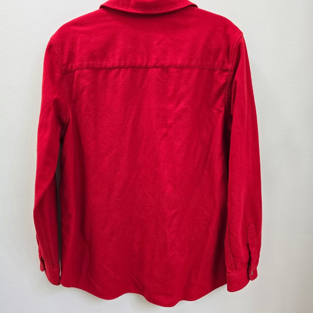 Pendleton Vintage Red 100% Virgin Wool Button Down Shirt Mens Large USA Fabric - Picture 4 of 8